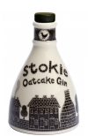 Mini 20cl Stokie Oatcake Gin Ceramic Bottle Kiln 12cm Tall, 40abv 